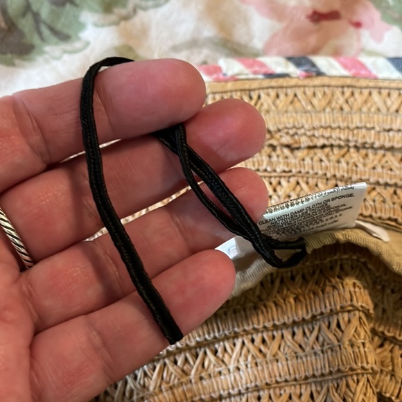 BCBG Generation sz OSFA Straw Hat 
Woven Fabric RED Ribbon Patriotic Trim $88NEW - Picture 6 of 15